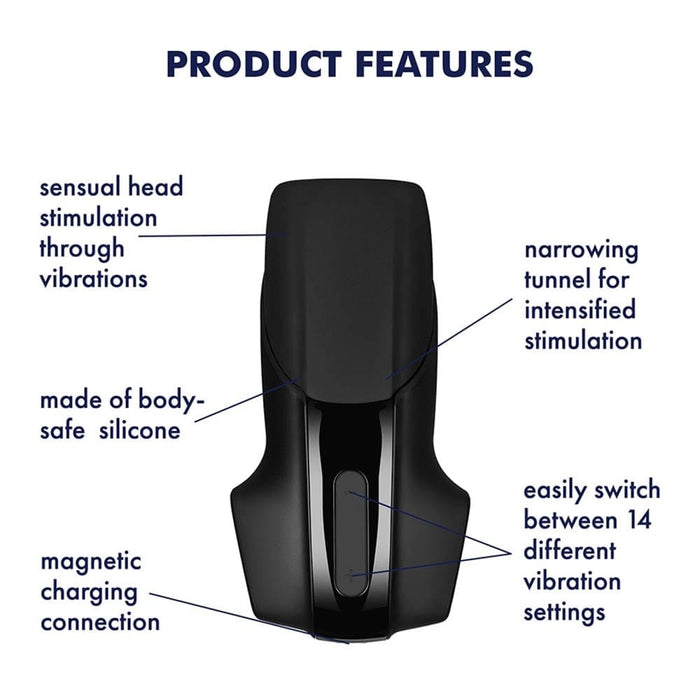 Masturbator masculin, Satisfyer Men Vibration, 14 programe, silicon