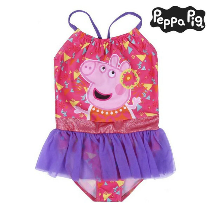 Costum de baie fete, Peppa Pig, roz, tutu