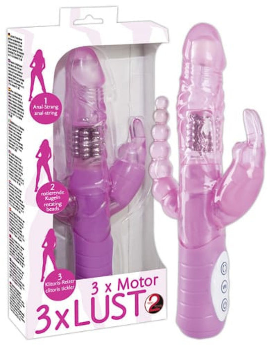 Vibrator Rabbit, You2Toys, Dual Pleasure, 22 cm, roz