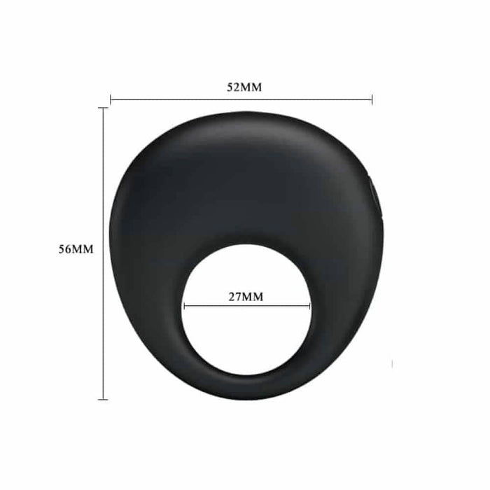 Inel vibrator, Pretty Love Trap, silicon, negru