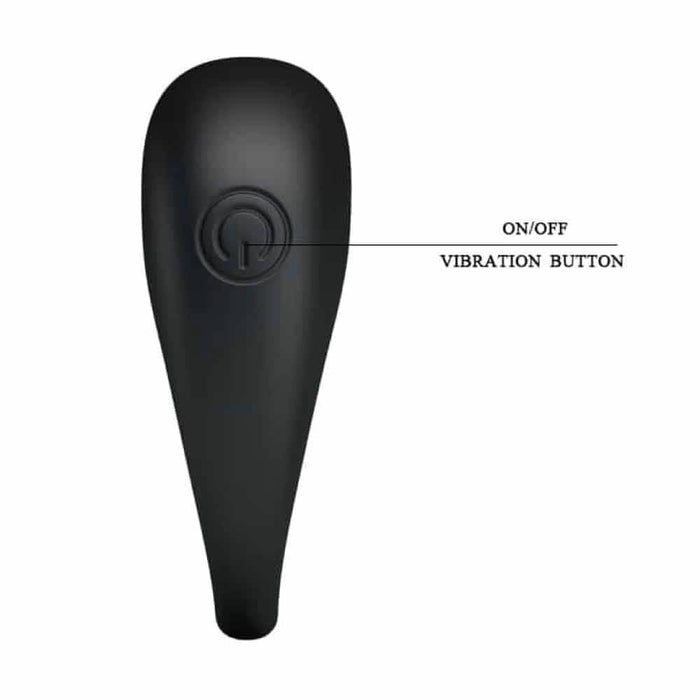 Inel vibrator, Pretty Love Trap, silicon, negru