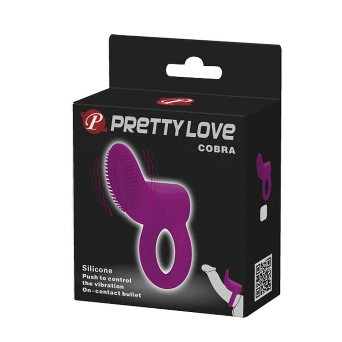 Inel Vibrator, Pretty Love Cobra, Silicon, Violet