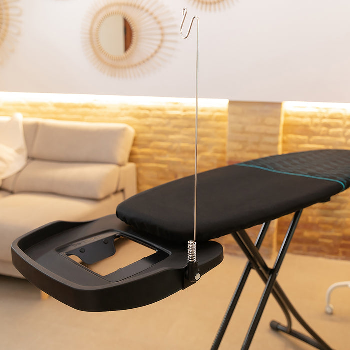 Masă de călcat, Cecotec Strongboard 400 Borneo, 125 x 45 cm, negru cu model albastru