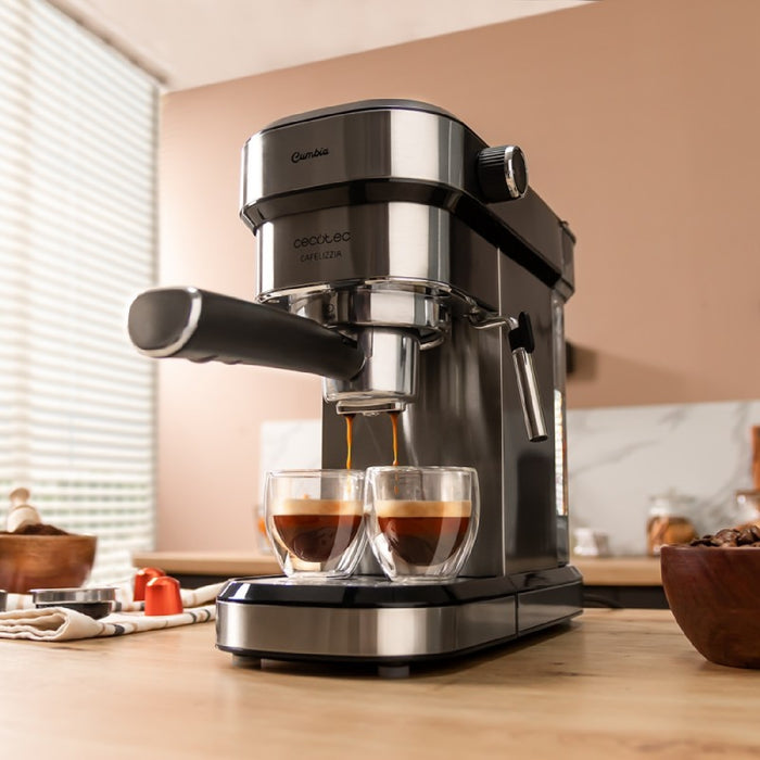 Espressor Cecotec Cafelizzia 790 Steel DUO, oțel inoxidabil, 20 Bar