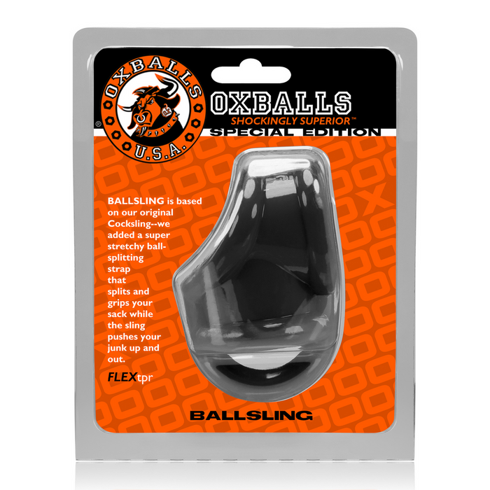Cocksling cu separator de bile, Oxballs Ballsling, negru
