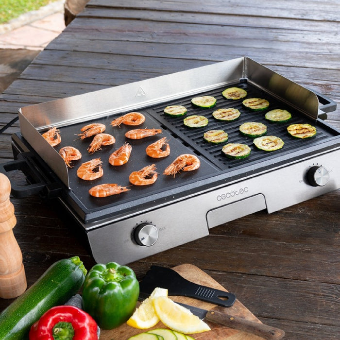 Grătar electric Cecotec PerfectRoast 3000, Inox, negru-argintiu
