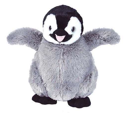 Jucărie Plus, Wild Republic, Pui de Pinguin 30 cm, gri și alb