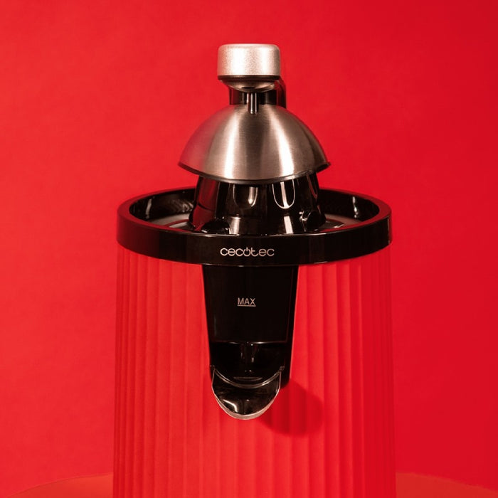 Storcător citrice, Cecotec Xqueeze RetroJuice 600 W, filtru inox, roșu