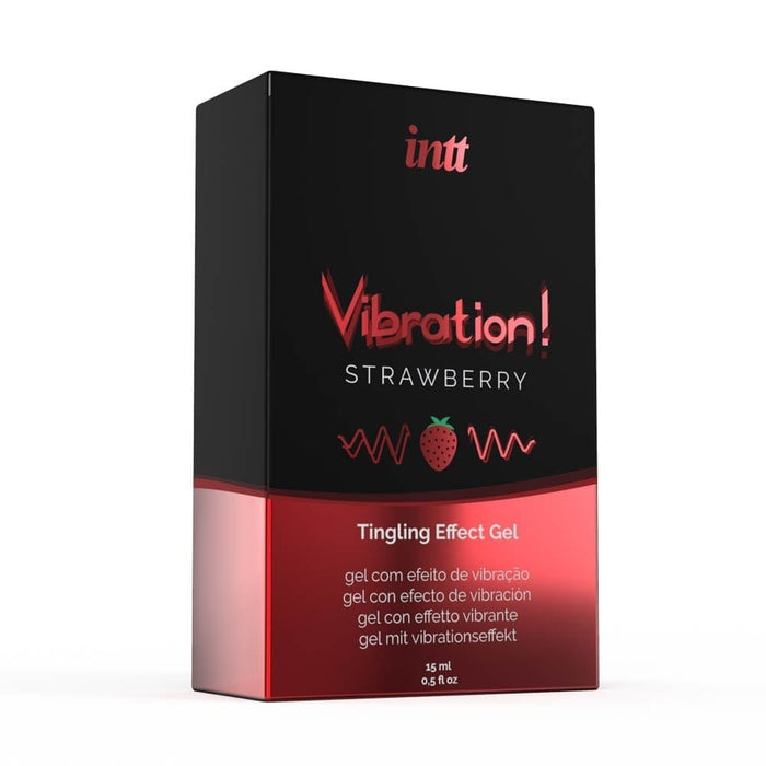 Gel stimulativ, Intto, Vibration, căpșuni, 15 ml
