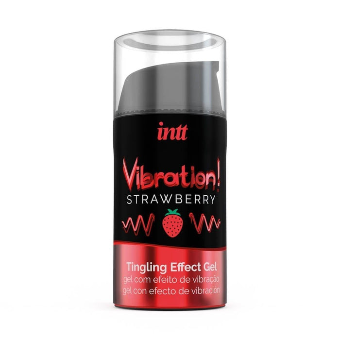 Gel stimulativ, Intto, Vibration, căpșuni, 15 ml