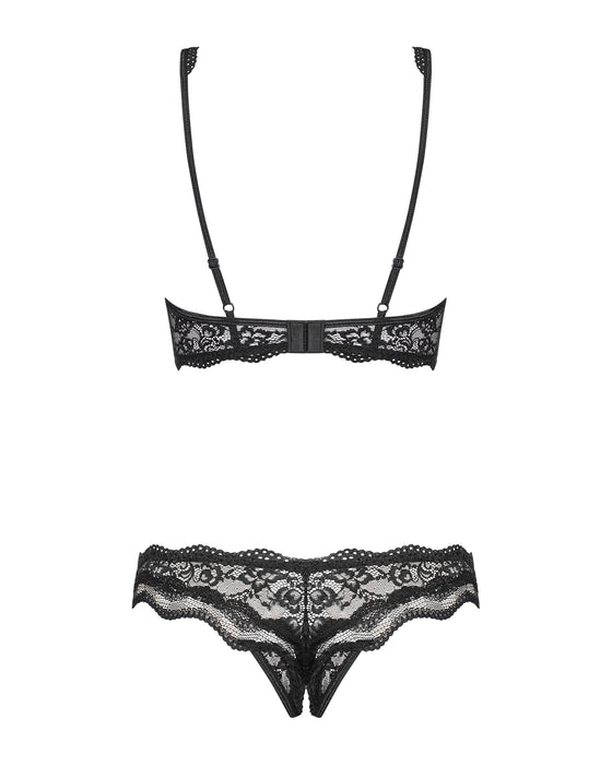 Set lenjerie 2 piese, Obsessive Luvae, negru, S/M