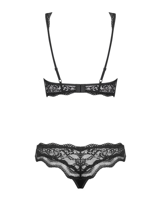 Set lenjerie 2 piese, Obsessive Luvae, negru, S/M