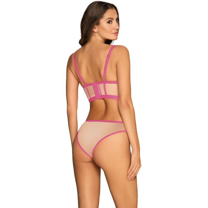 Set top și chiloți, Obsessive Nudelia, roz L/XL