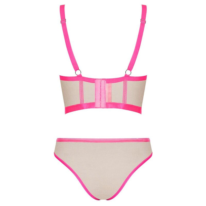 Set top și chiloți, Obsessive Nudelia, roz L/XL