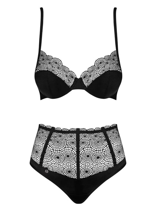 Set lenjerie 2 piese, Obsessive Sharlotte, negru, mărime L/XL