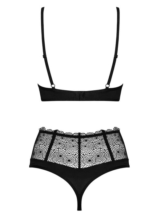 Set lenjerie 2 piese, Obsessive Sharlotte, negru, mărime L/XL