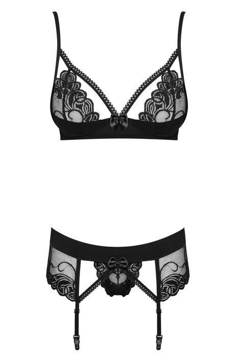 Set lenjerie, Obsessive Wonderia, negru L/XL