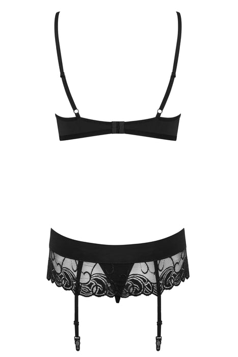 Set lenjerie, Obsessive Wonderia, negru L/XL