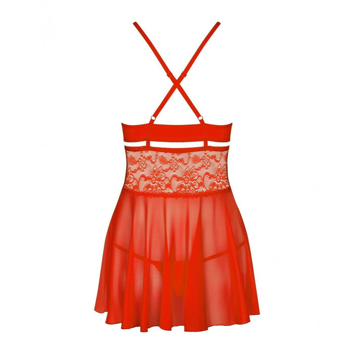 Babydoll și Tanga, Obsessive, XXL, Roșu