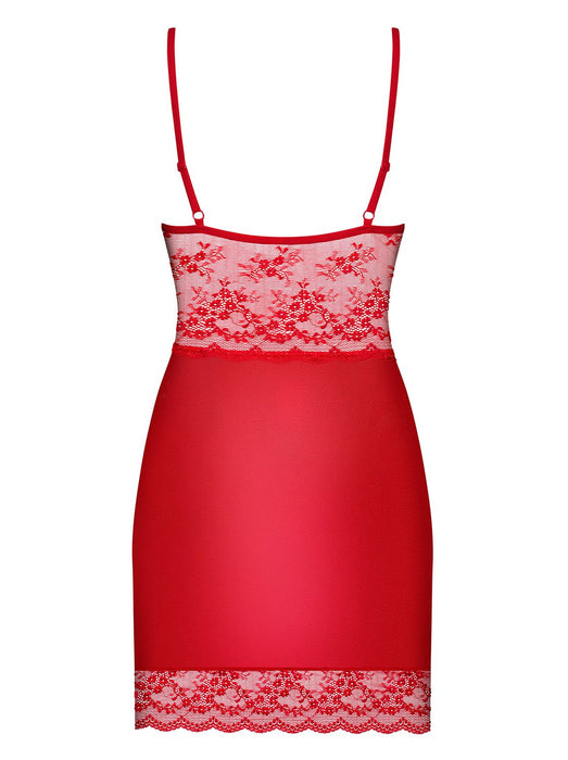 Babydoll Obsessive Lovica S/M, roșu, dantelă