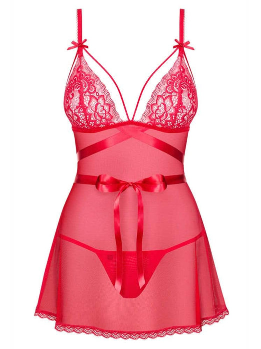 Babydoll Obsessive Lovlea, Roșu, S/M