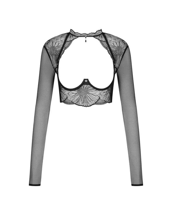 Top Mibelia, Obsessive, XS/S, decupaj spate, negru