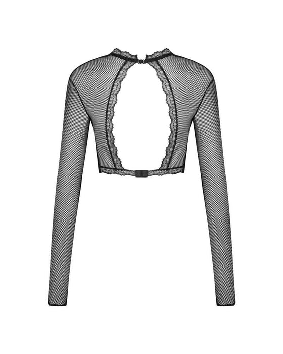 Top Mibelia, Obsessive, XS/S, decupaj spate, negru