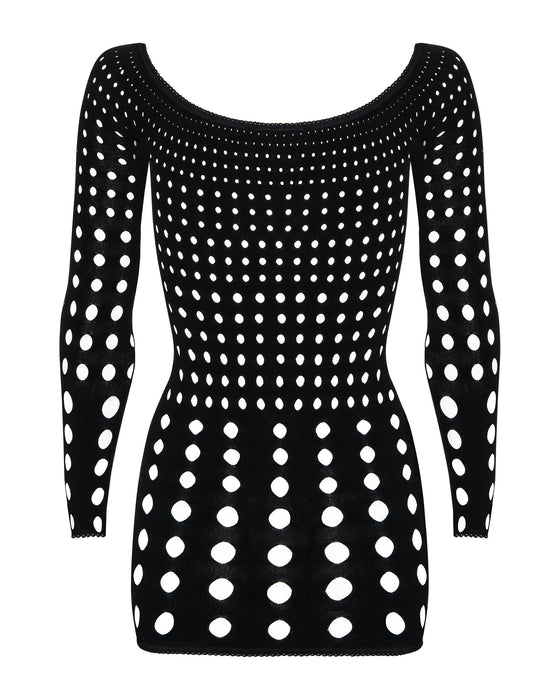 Rochie mini, Obsessive Rocker, neagră, mărime S/M/L