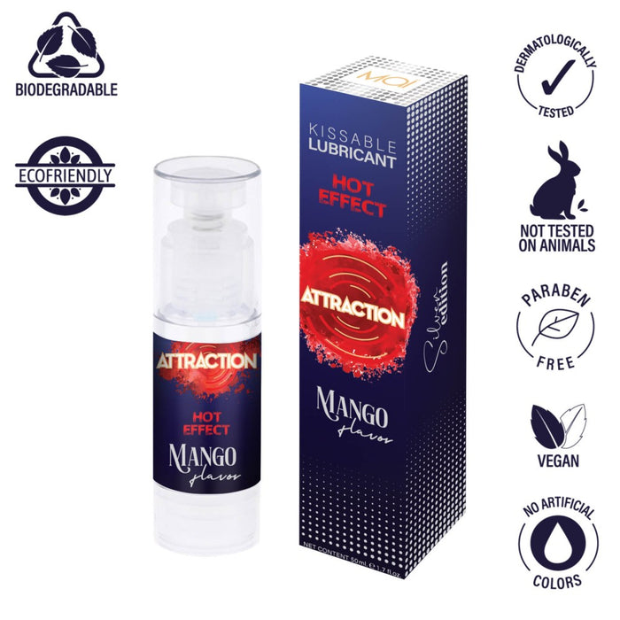Lubrifiant pe bază de apă, Mai Attraction, aromă Mango, 50 ml