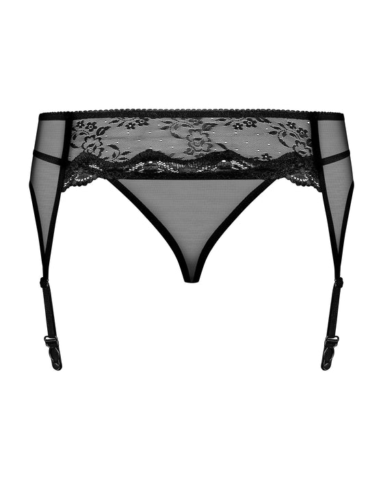 Set Chilot și Jartieră, Obsessive Charms, Negru S/M