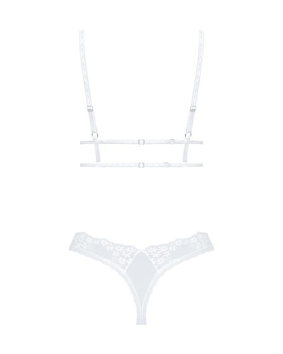 Set lenjerie 2 piese, Obsessive Heavenlly, dantelă florală, XS/S