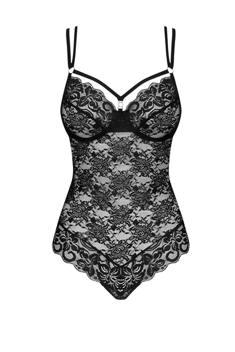 Body dantelă, Obsessive, 860-TED-1, Negru L/XL
