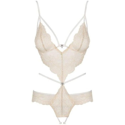 Leotard, Obsessive Bisquitta, dantelă florală, negru