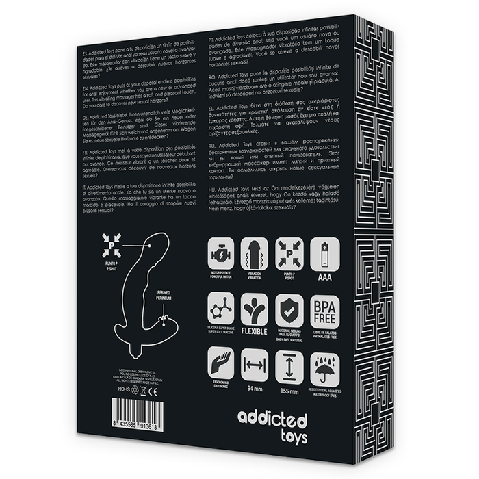 Stimulator anal, Addicted Toys, silicon, vibrații intense