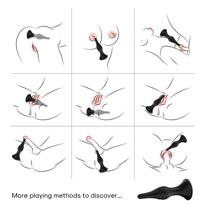 Vibrator cu Anal Plug, Armony, control de la distanță, negru