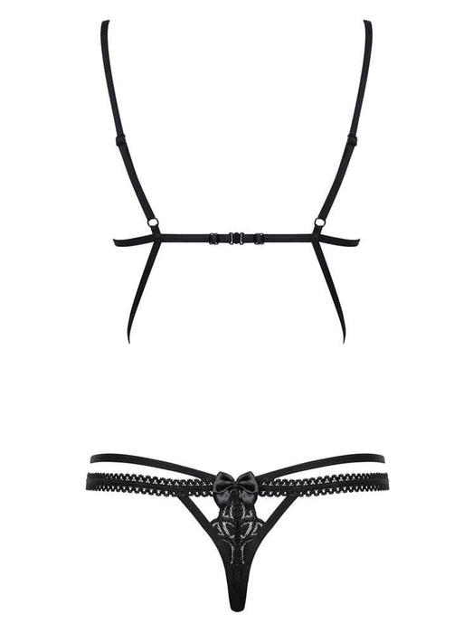 Body dantelat, Obsessive Wonderia, negru, S/M