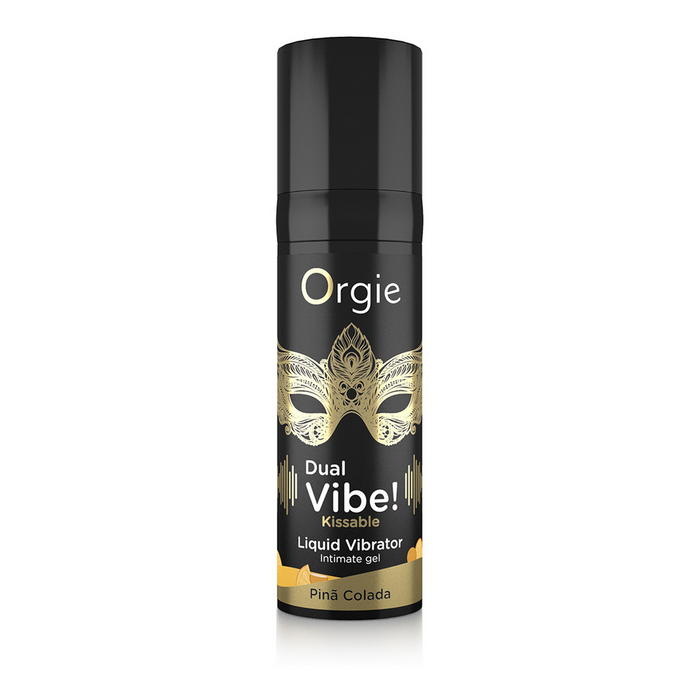 Gel vibrator lichid Orgie Dual Vibe, Pina Colada, 15 ml