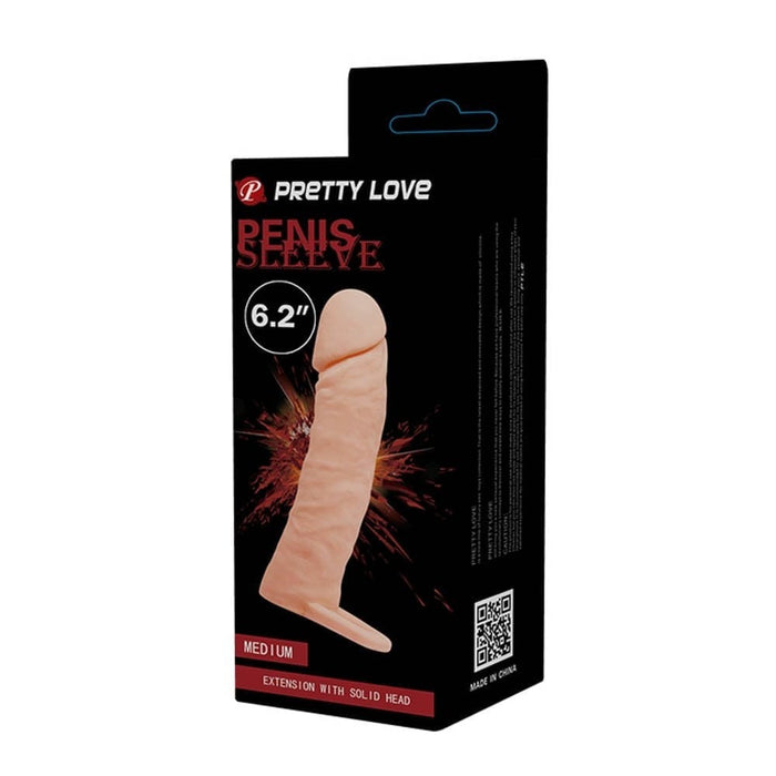 Manșon Extensor Penis, Pretty Love, 6,2 inch, textură realistă