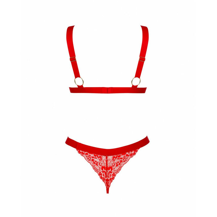 Set lenjerie intimă, Obsessive, XS/S, roșu