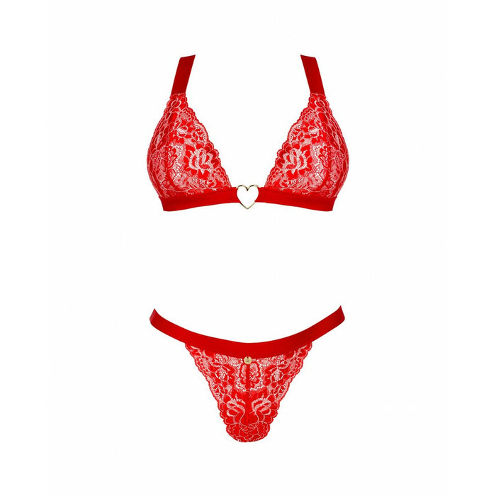 Set lenjerie intimă, Obsessive, XS/S, roșu