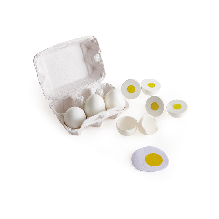 Set jucărie ouă, Hape, colorate, design realistic