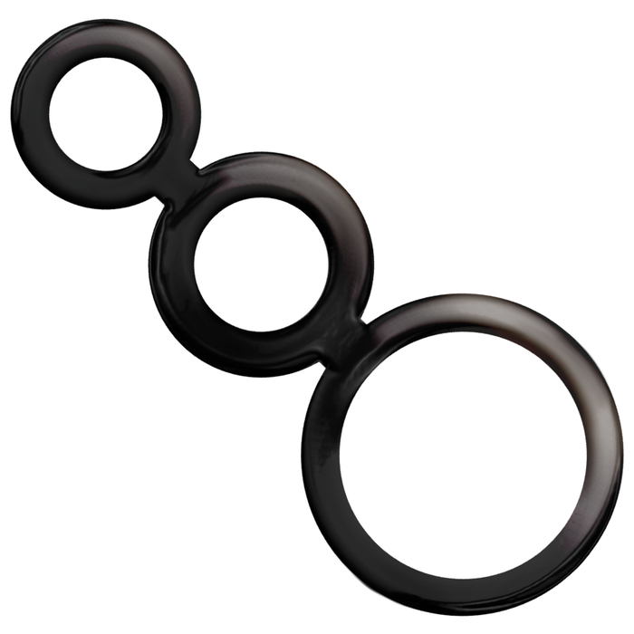 Set inele penis, Addicted Toys, 3 piese, fumuriu