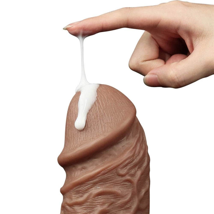 Dildo realistic, Lovetoy, 10.5 inci, maro