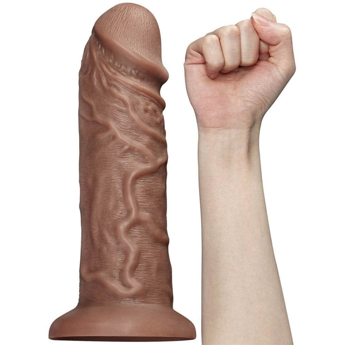 Dildo realistic, Lovetoy, 10.5 inci, maro