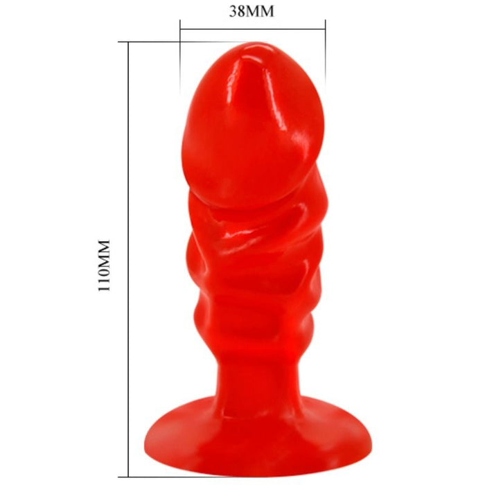Plug Anal, BAILE, Cupă Suport Roșie, Textură Moale