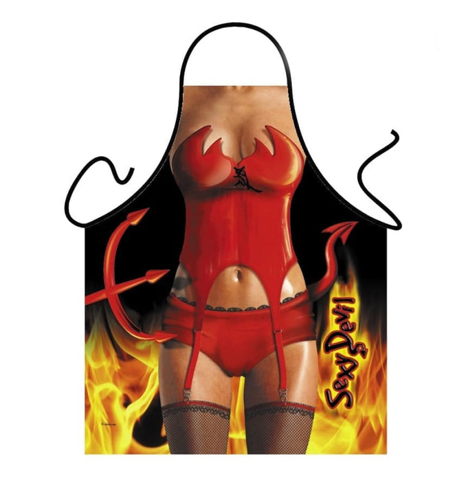 Șorț femei, Itati, model Sexy Devil, roșu