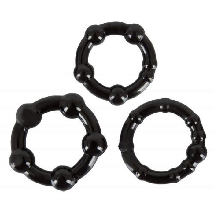 Set inele elastic pentru penis, Toyz4Lovers, diverse dimensiuni, negru
