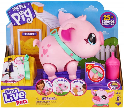 Jucărie interactivă, Moose, Piggly Pink, plastic roz
