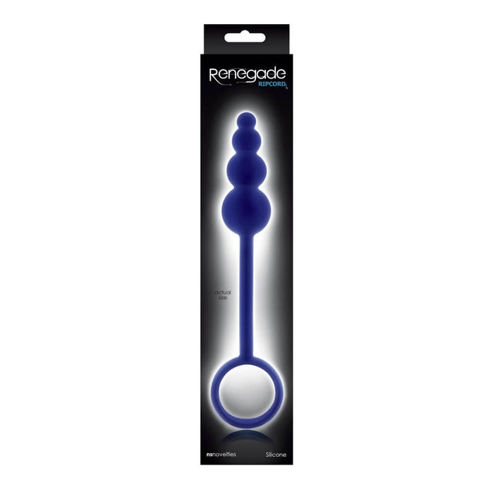 Plug anal, NS Toys, Renegade Ripcord, albastru, silicon