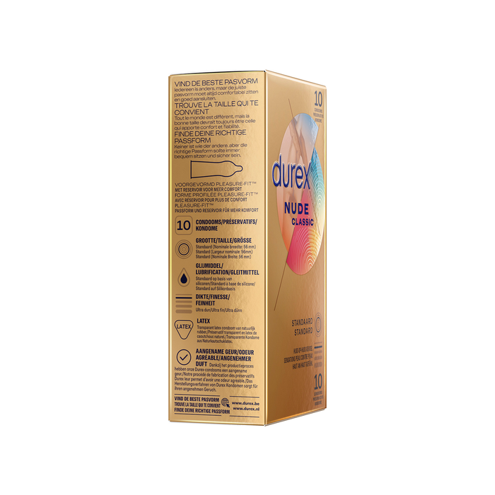 Prezervative, Durex, Transparent, One Size, 10 bucăți